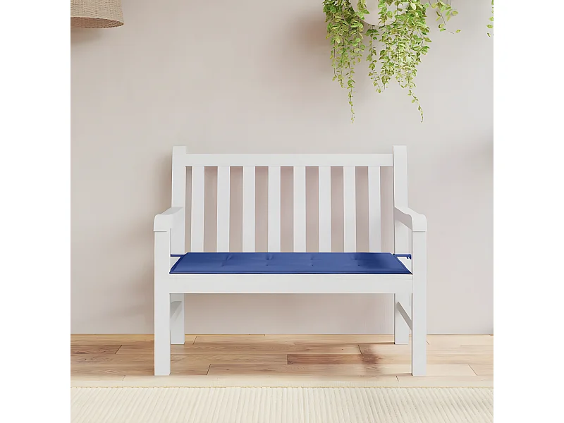 Coussin de banc de jardin bleu royal 120x50x3 cm tissu oxford OFR14465