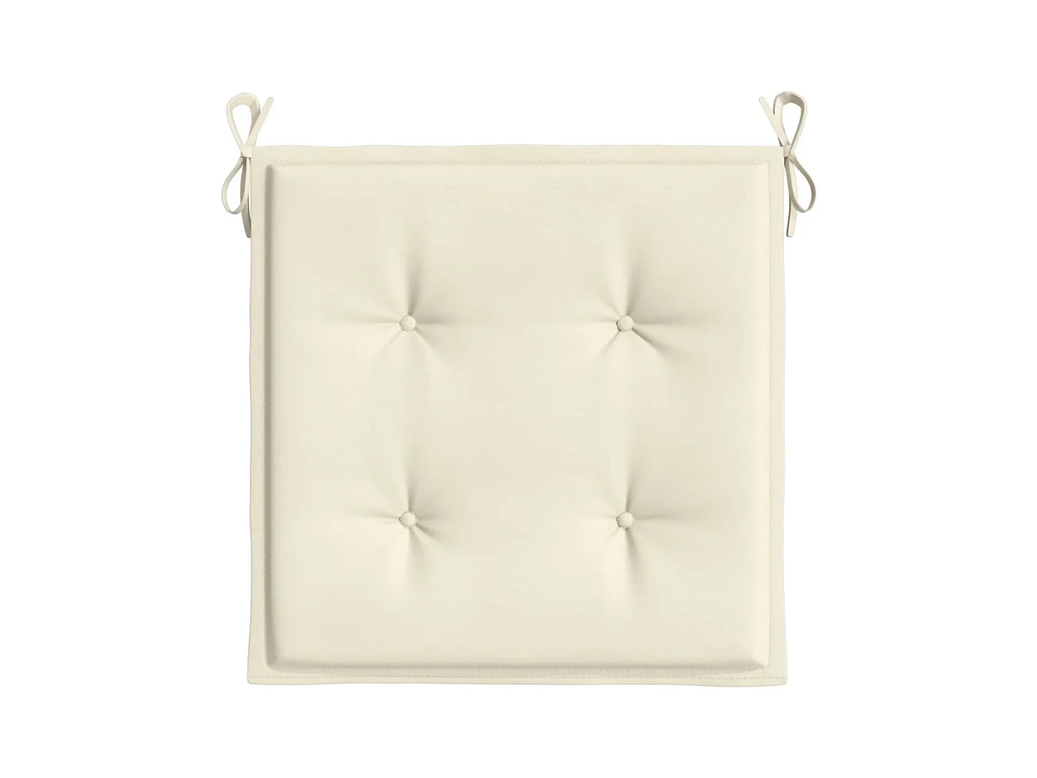 Cojines de silla de jardín 2 uds tela Oxford crema 50x50x3 cm ES343481