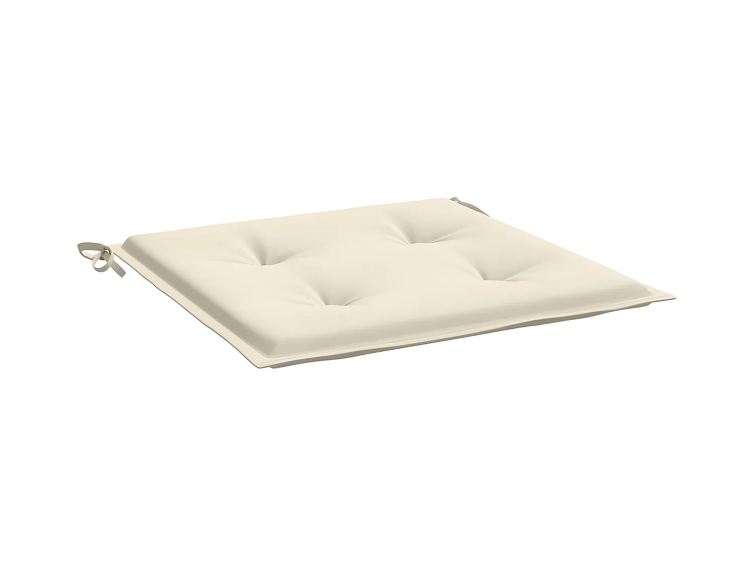 Tuinstoelkussens 2 st 50x50x3 cm oxford stof crèmekleurig NL434302