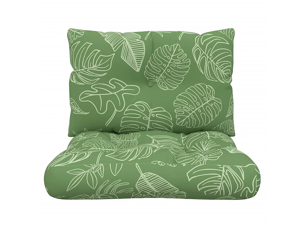 Coussins de palette 2 pcs motif de feuilles tissu Oxford OFR95893