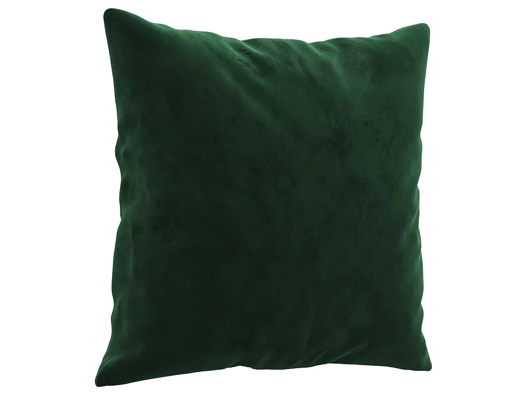 Cojines decorativos 2 uds terciopelo verde oscuro 40x40 cm ES553358