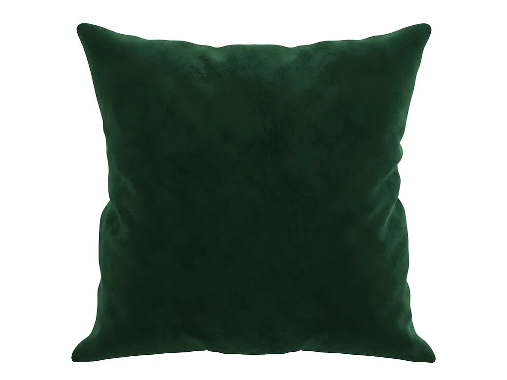 Cojines decorativos 2 uds terciopelo verde oscuro 40x40 cm ES553358
