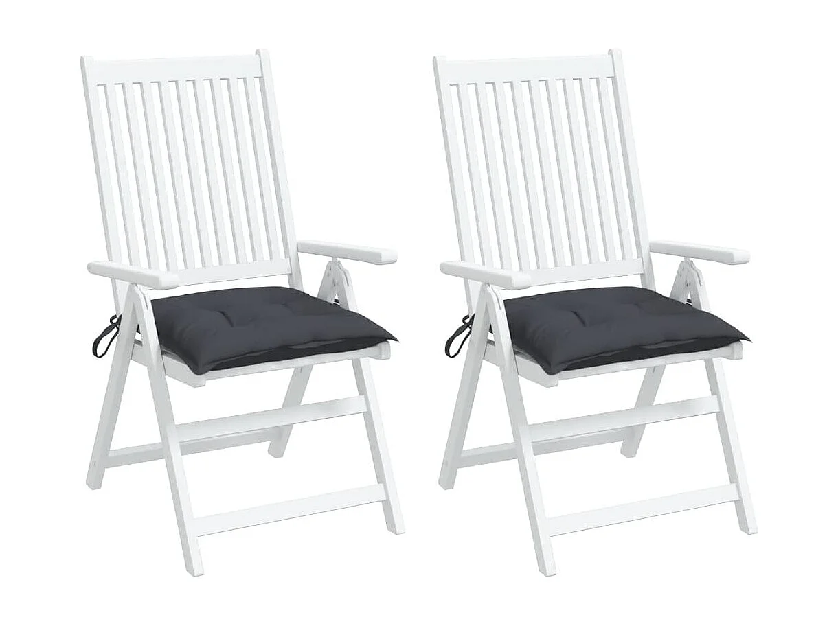 Almofadões de cadeira 2 pcs 50x50x7 cm tecido oxford antracite PT928228