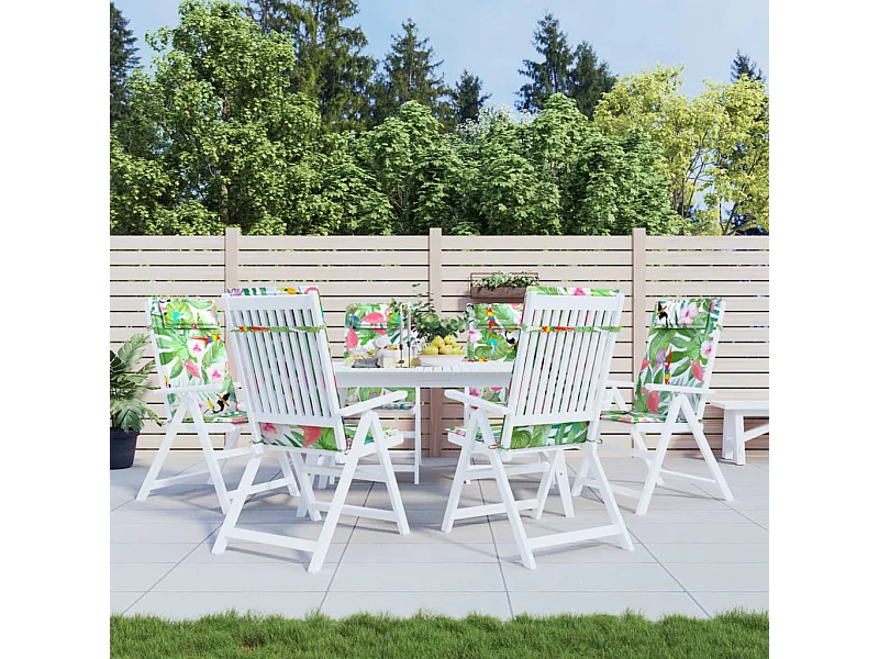 Coussins de chaise à dossier haut Lot de 6 multicolore OFR91897