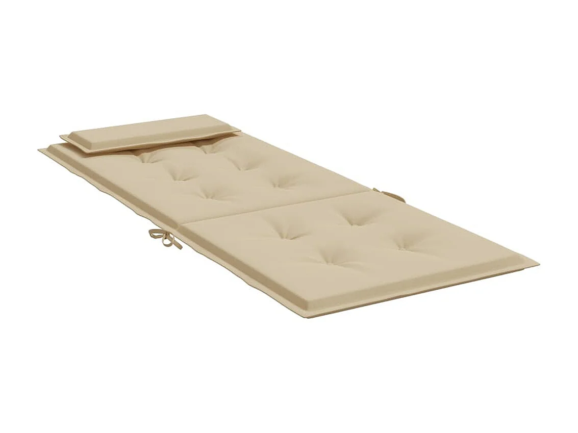 Cojines de silla con respaldo alto 4 uds tela Oxford beige ES624942