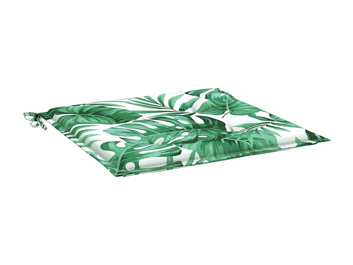 Coussins de chaise Lot de 6 motif de feuilles 50x50x3 cm tissu OFR84285