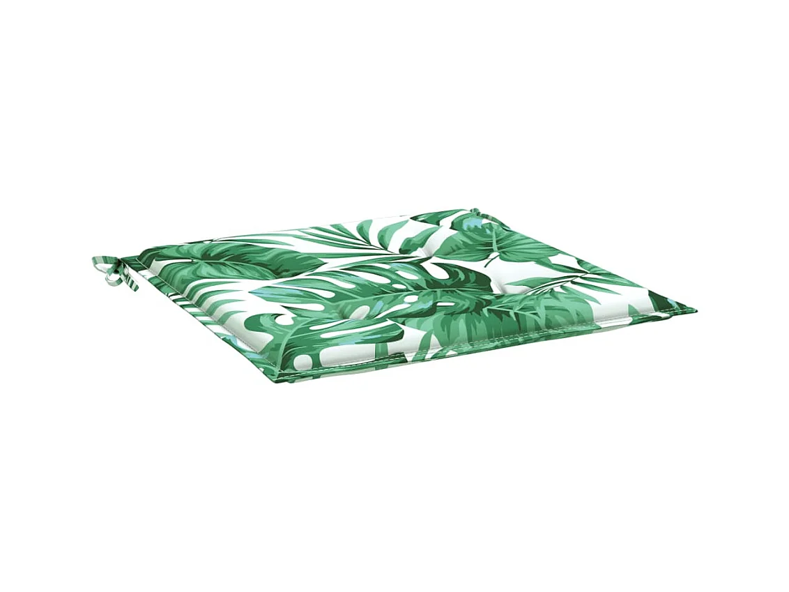 Coussins de chaise Lot de 6 motif de feuilles 50x50x3 cm tissu OFR84285