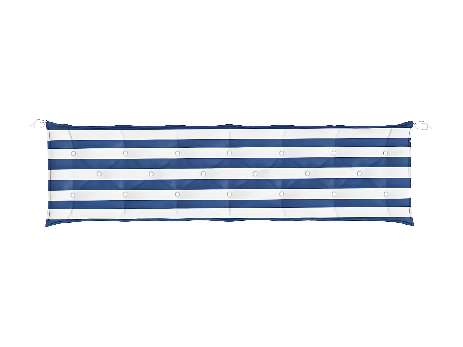 Coussin de banc de jardin rayures bleues et blanches 200x50x7cm OFR72432