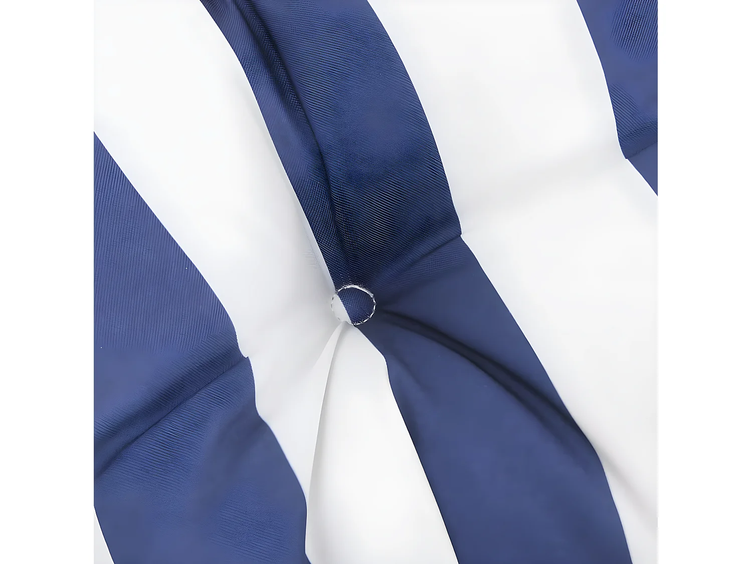 Coussin de banc de jardin rayures bleues et blanches 200x50x7cm OFR72432