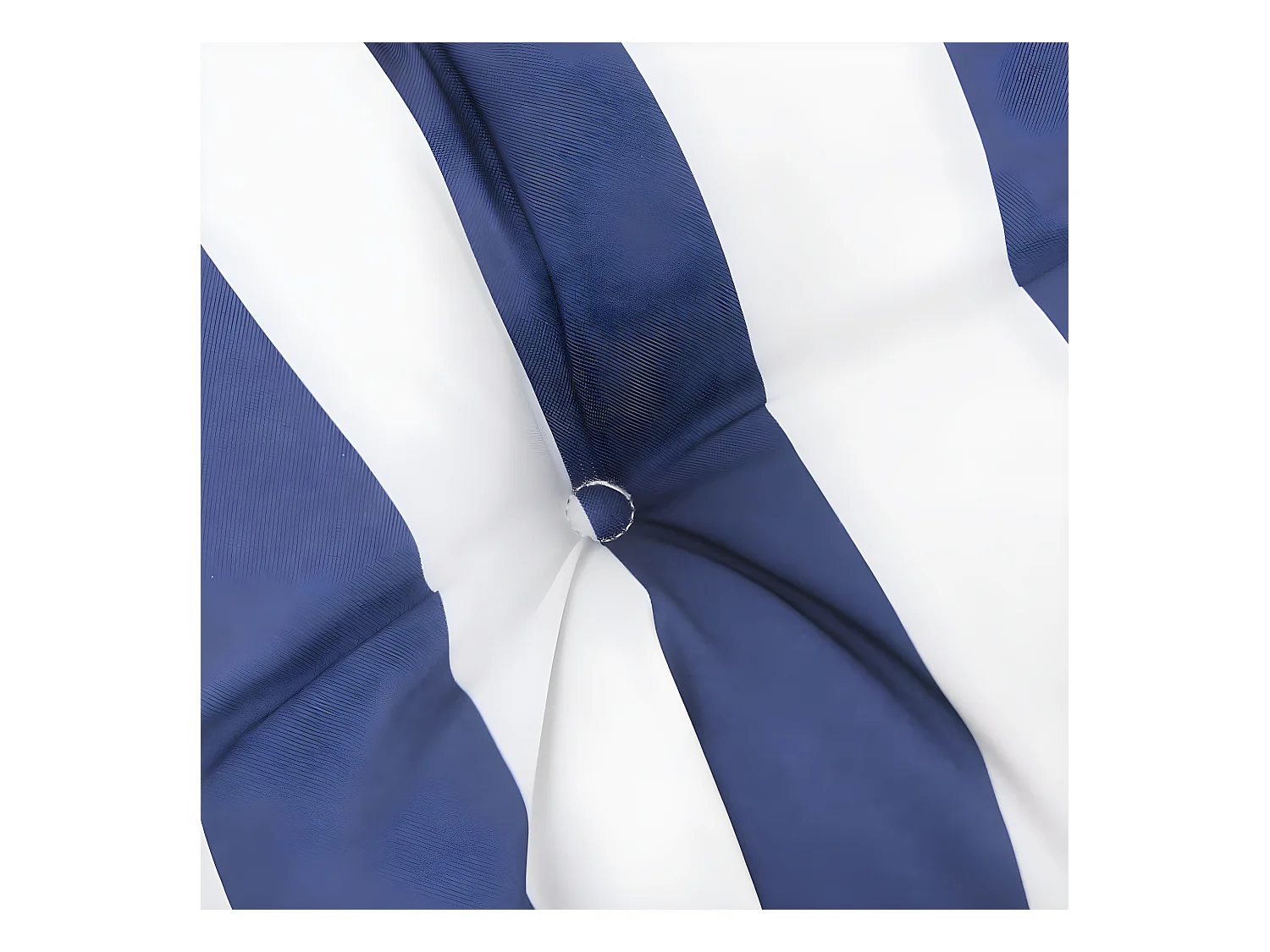 Cojín para banco jardín tela a rayas azul y blanco 200x50x7 cm ES613280