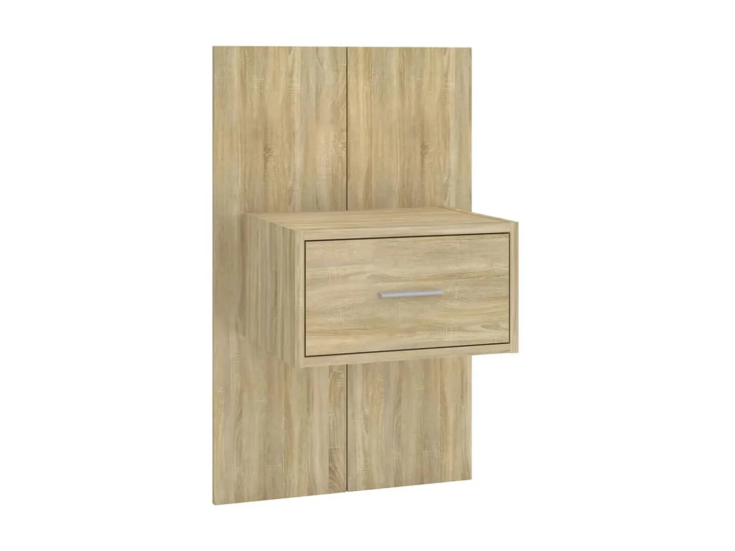 Hoofdbord met kastjes bewerkt hout sonoma eikenkleurig NL757481