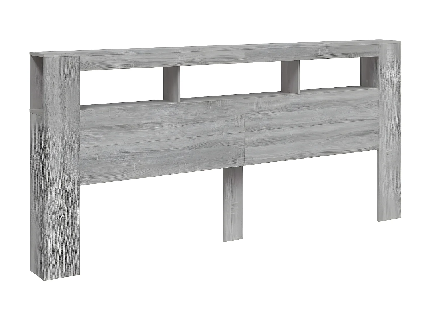 Tête de lit à LED sonoma gris 220x18,5x103,5 cm bois ingénierie POI28757 BonneVie Meuble