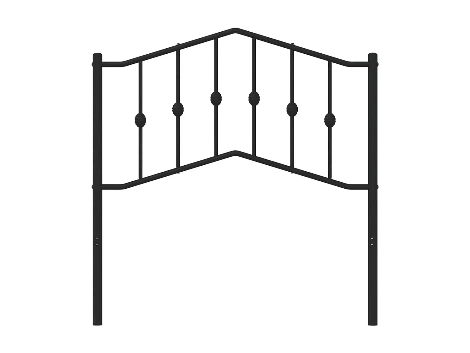 Tête de lit métal noir 90 cm POI52589 BonneVie Meuble