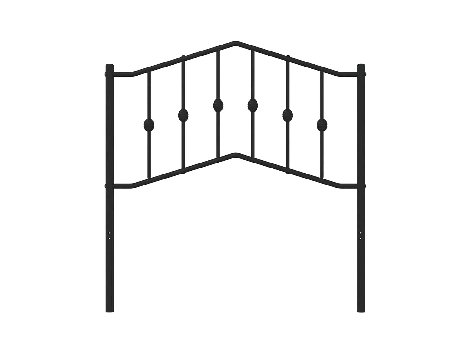 Cabeceira de cama 90 cm metal preto PT188240