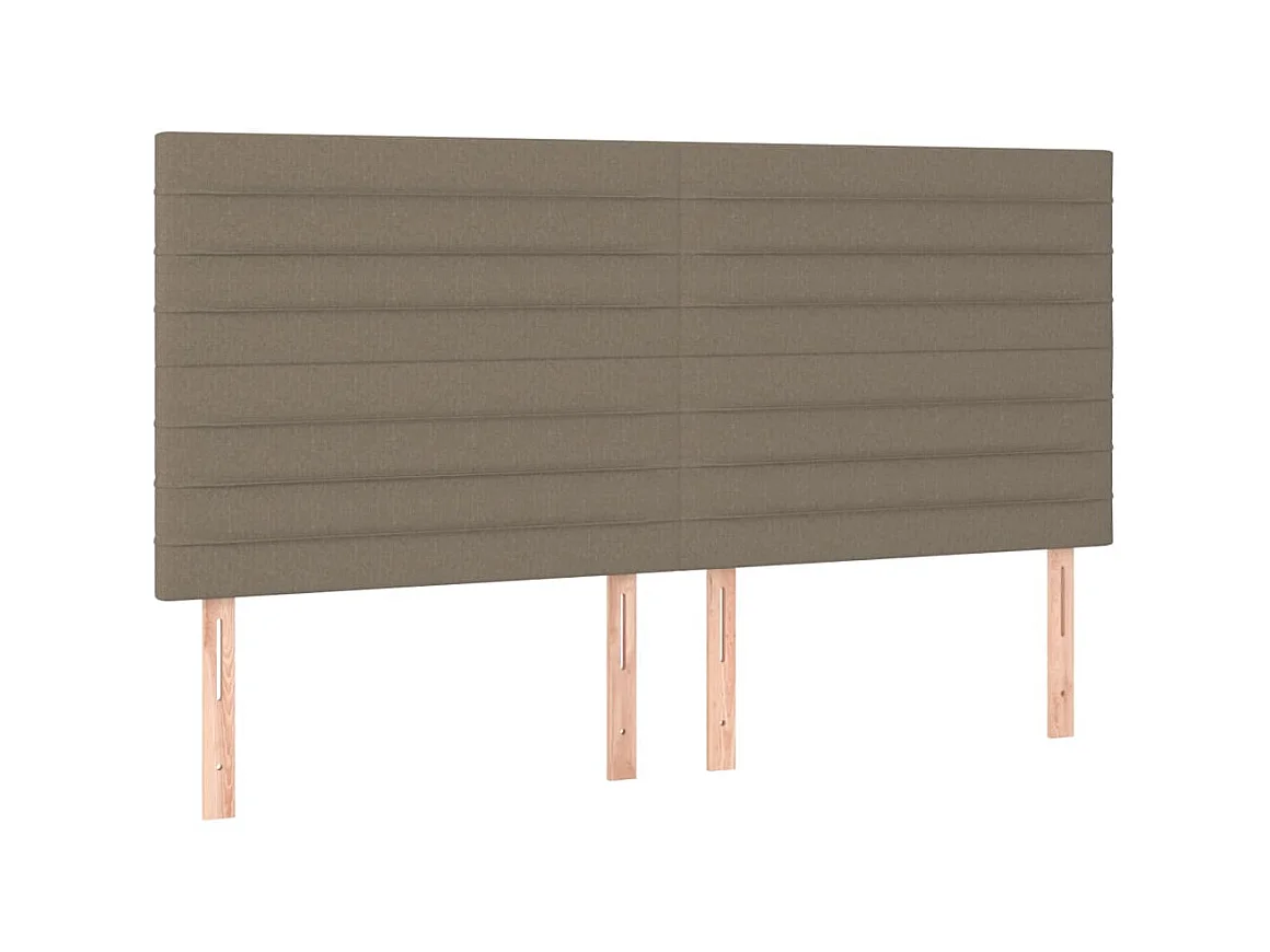 Têtes de lit 4 pcs Taupe 100x5x78/88 cm Tissu POI14308 BonneVie Meuble