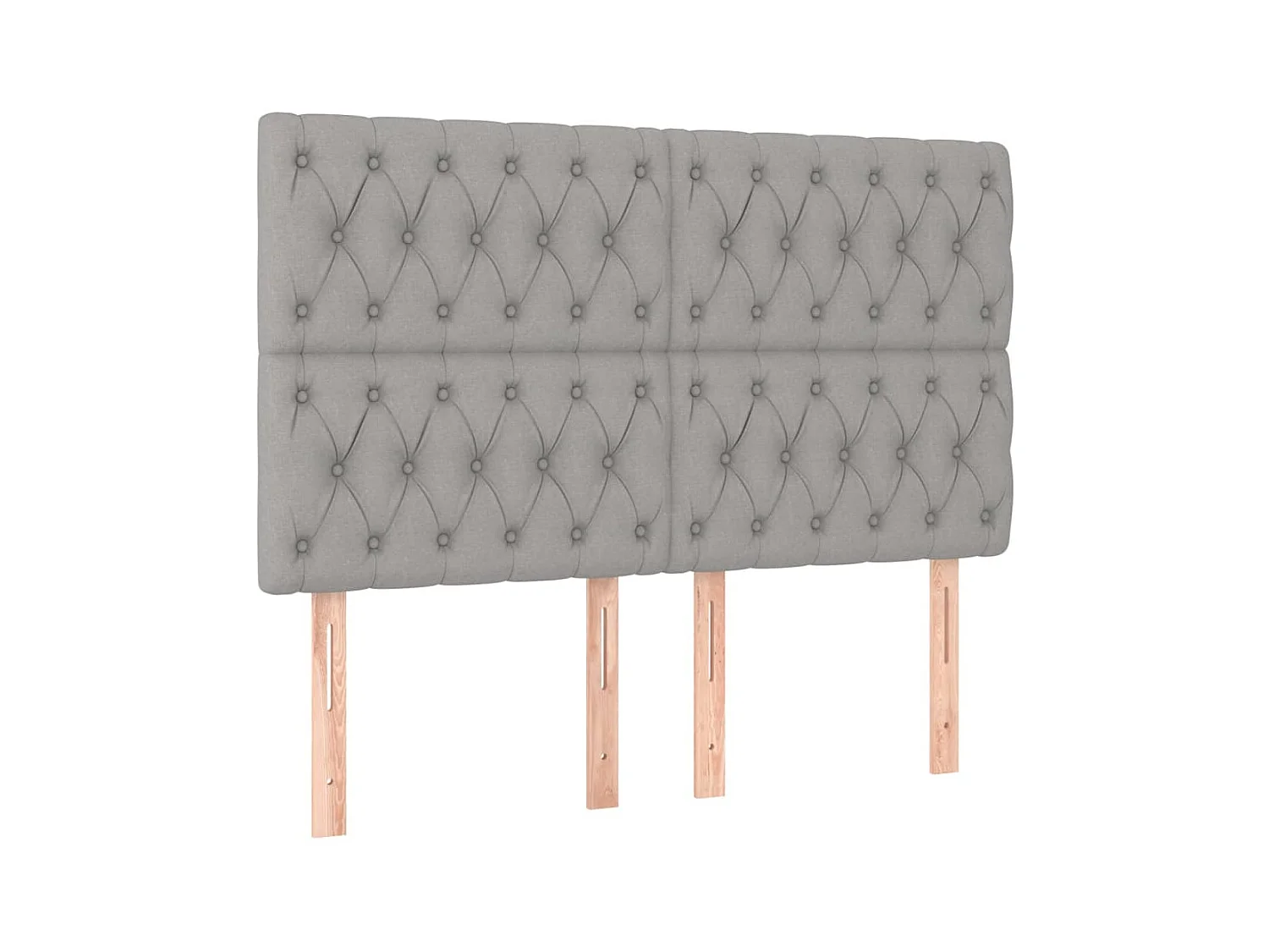 Têtes de lit 4 pcs Gris clair 72x7x78/88 cm Tissu POI27934 BonneVie Meuble