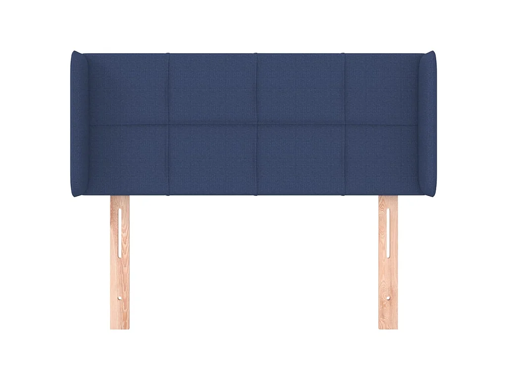 Tête de lit avec oreilles Bleu 93x16x78/88 cm Tissu POI82572 BonneVie Meuble
