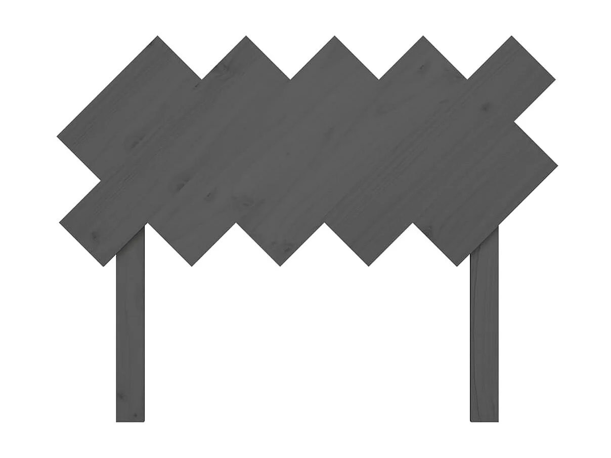 Cabecero de cama madera maciza de pino gris 104x3x80,5 cm ES71467