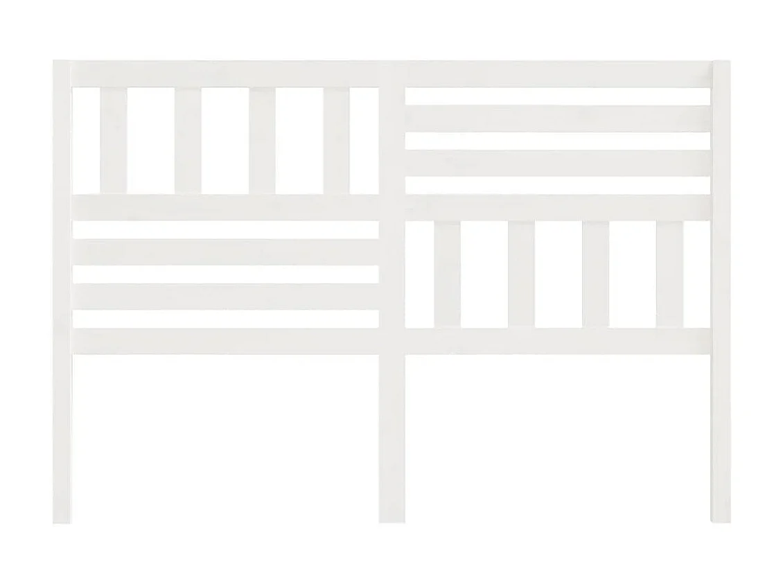 Tête de lit Blanc 156x4x100 cm Bois massif de pin POI43616 BonneVie Meuble