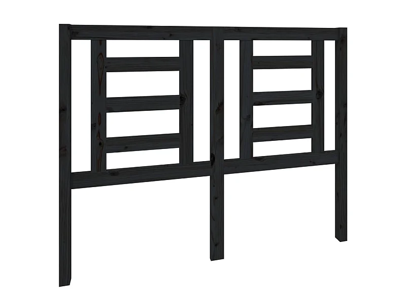 Cabecero de cama madera maciza de pino negro 126x4x100 cm ES96275