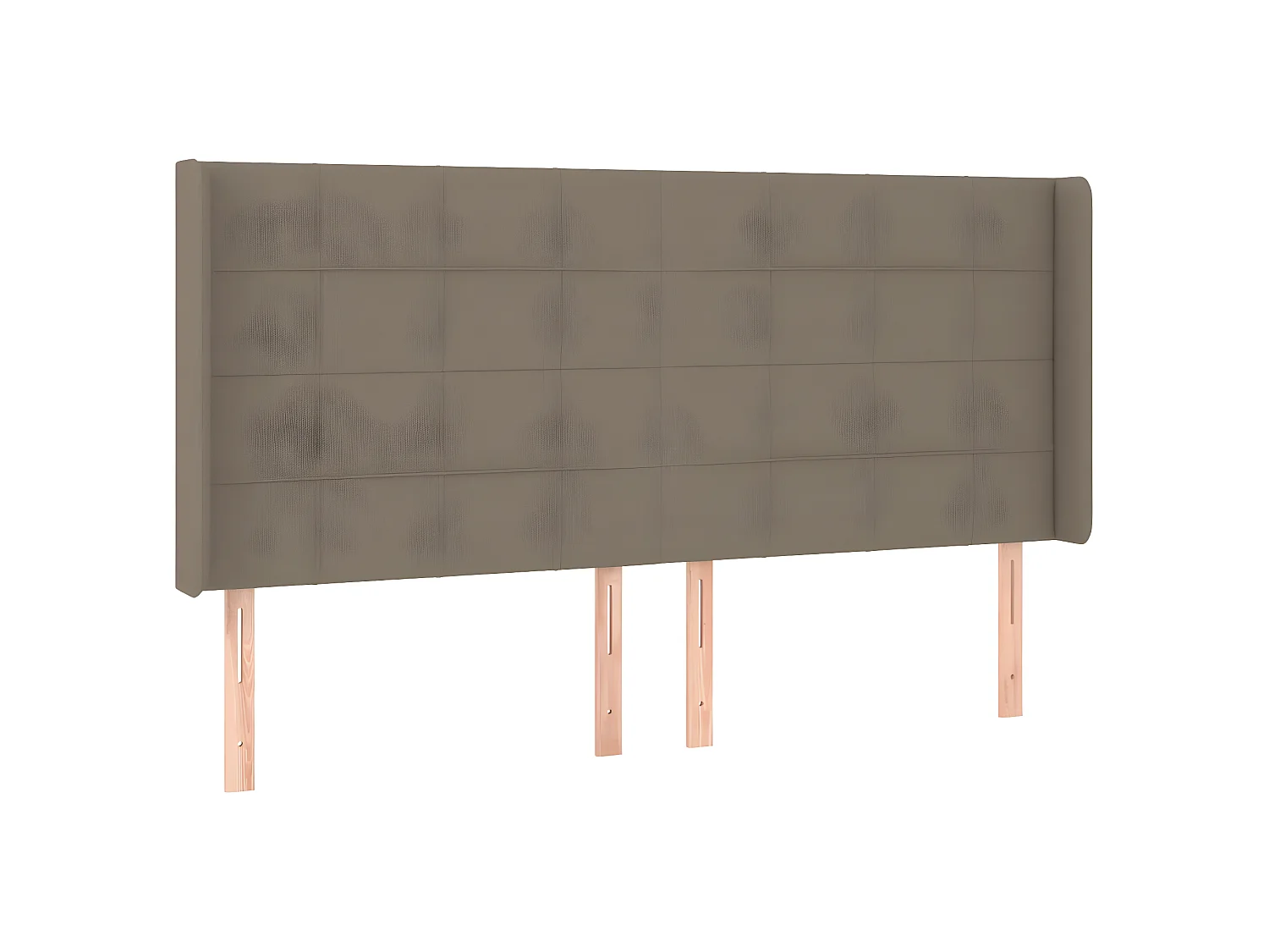 Tête de lit avec oreilles Taupe 183x16x118/128 cm Tissu POI85394 BonneVie Meuble