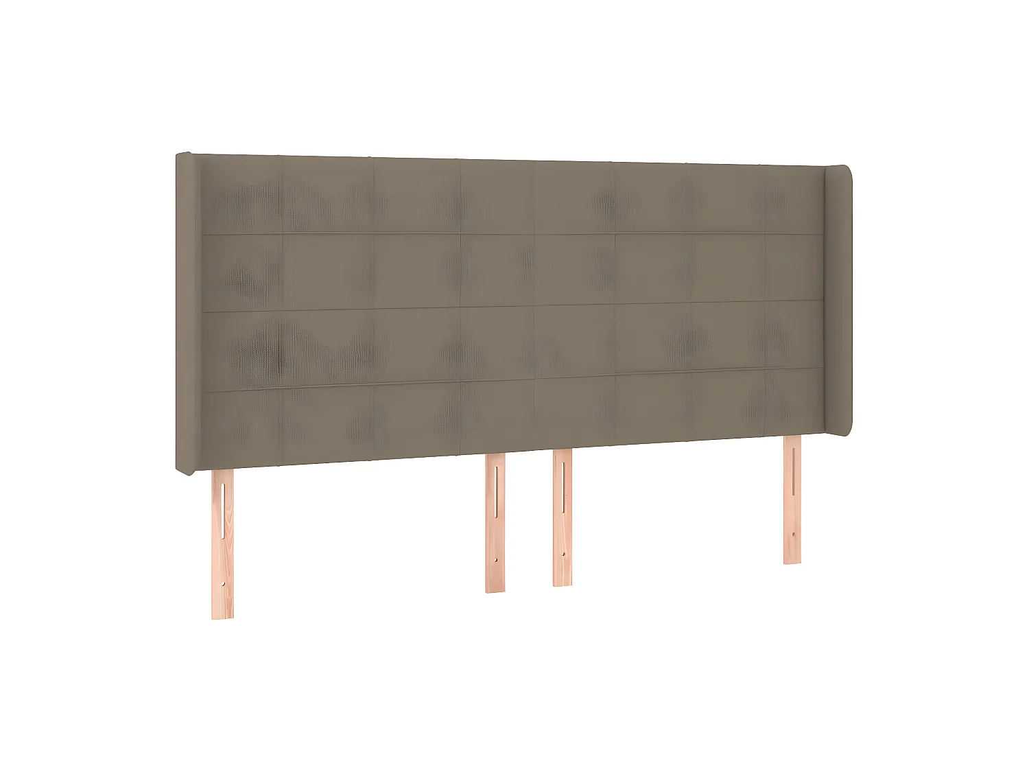 Testiera | Testata del letto ad Orecchio Tortora 183x16x118/128 cm in Tessuto