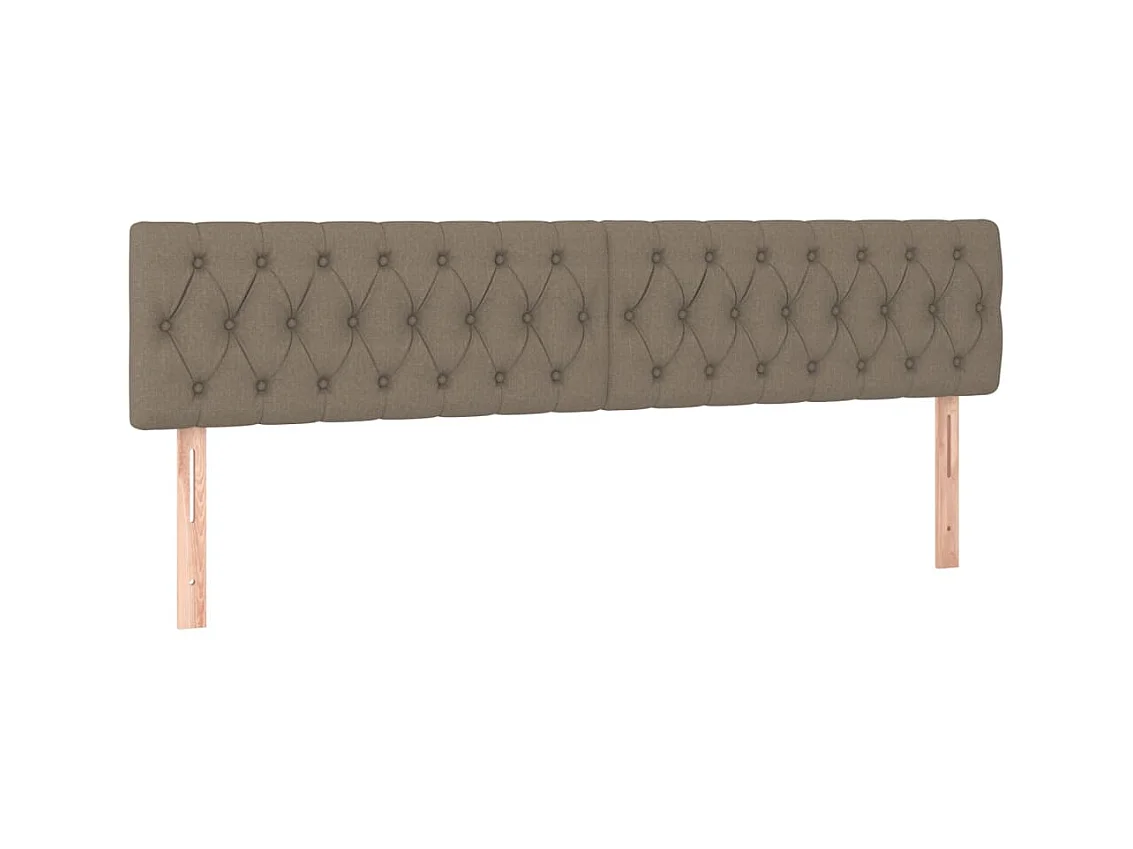 Têtes de lit 2 pcs Taupe 100x7x78/88 cm Tissu POI86353 BonneVie Meuble