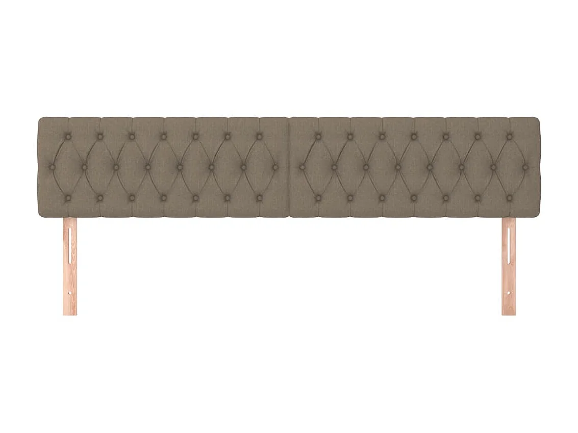 2er-set-Kopfteil,Bettkopfteile Taupe 100x7x78/88 cm Stoff -gkd97371