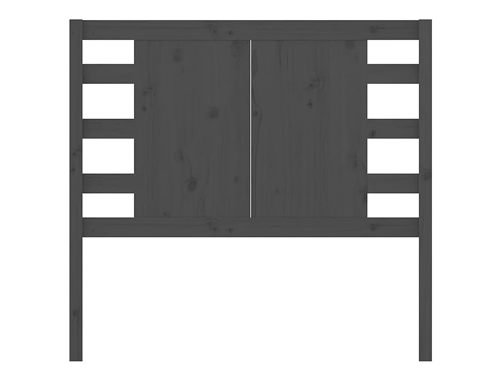 Cabecero madera maciza de pino gris 106x4x100 cm ES98588