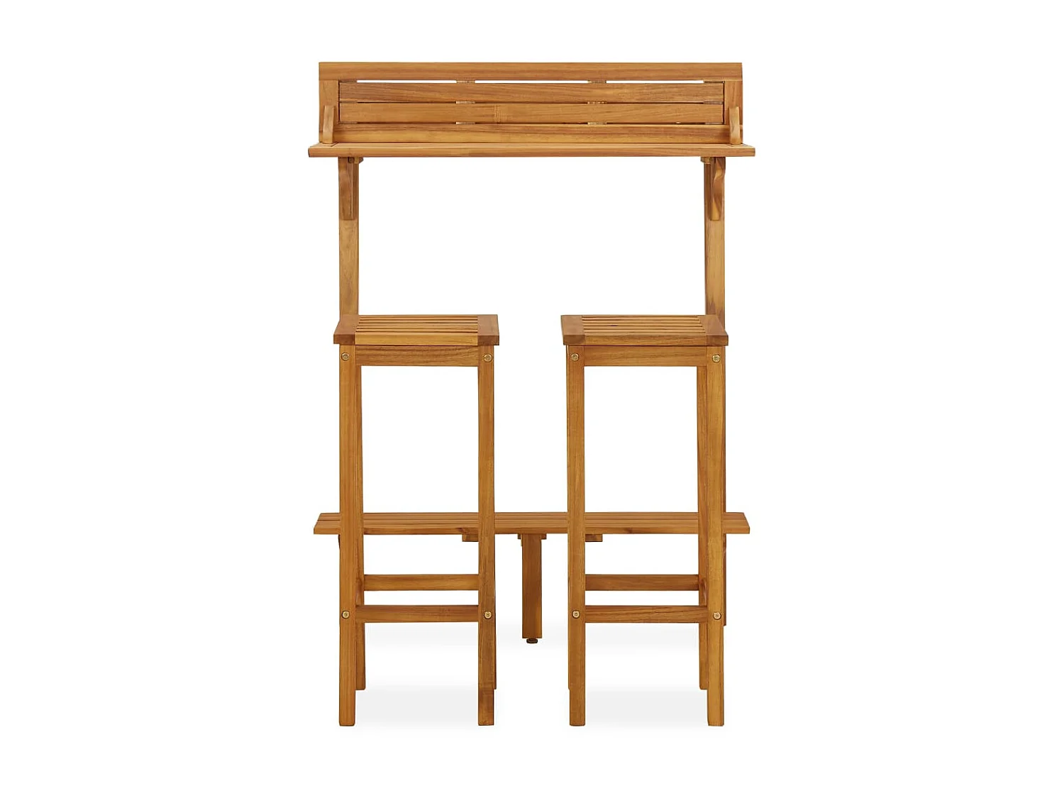 Juego de bar de balcón 3 piezas madera maciza de acacia ES95512