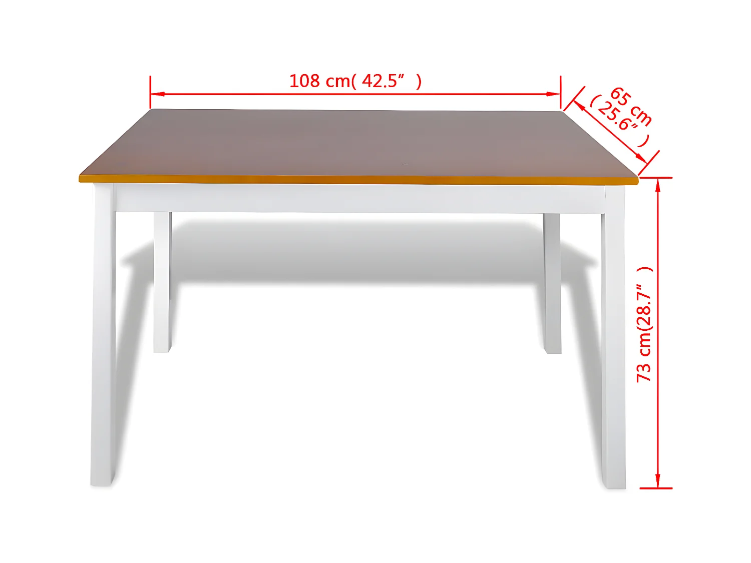 Juego de muebles de comedor 5 piezas marrón y blanco ES99596