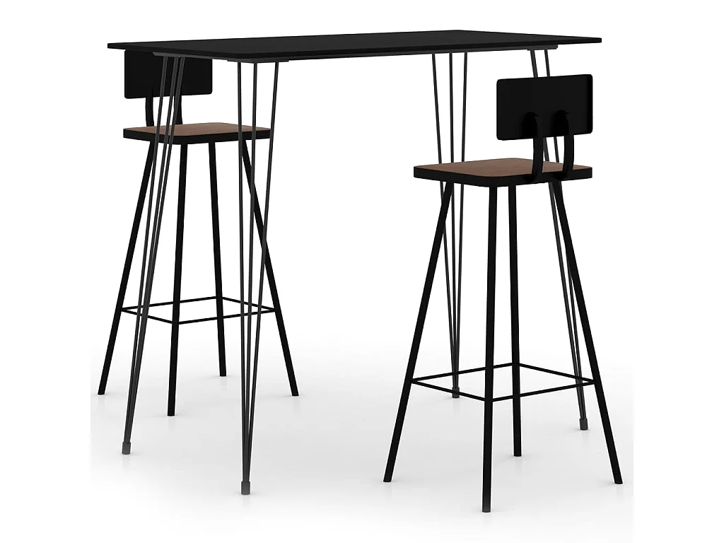 Ensemble de bar 3 pcs Noir LCS4916