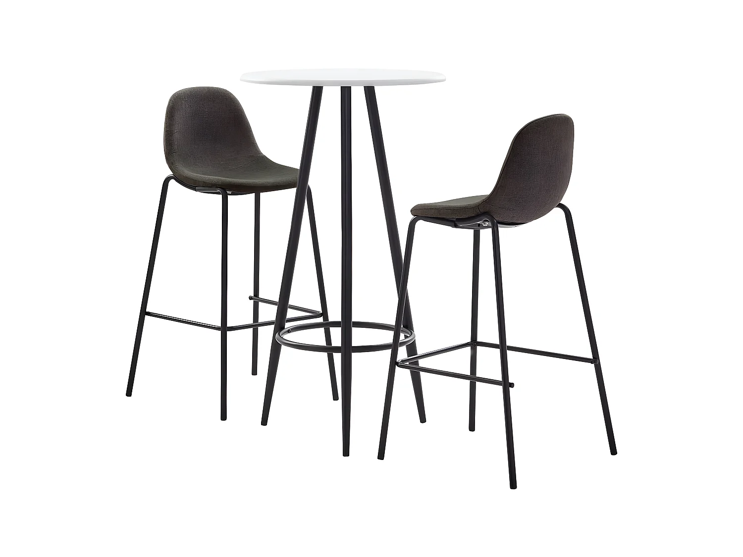 Ensemble de bar 3 pcs Tissu Gris foncé LCS9509