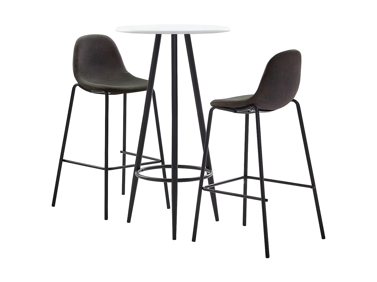 Ensemble de bar 3 pcs Tissu Gris foncé LCS9509