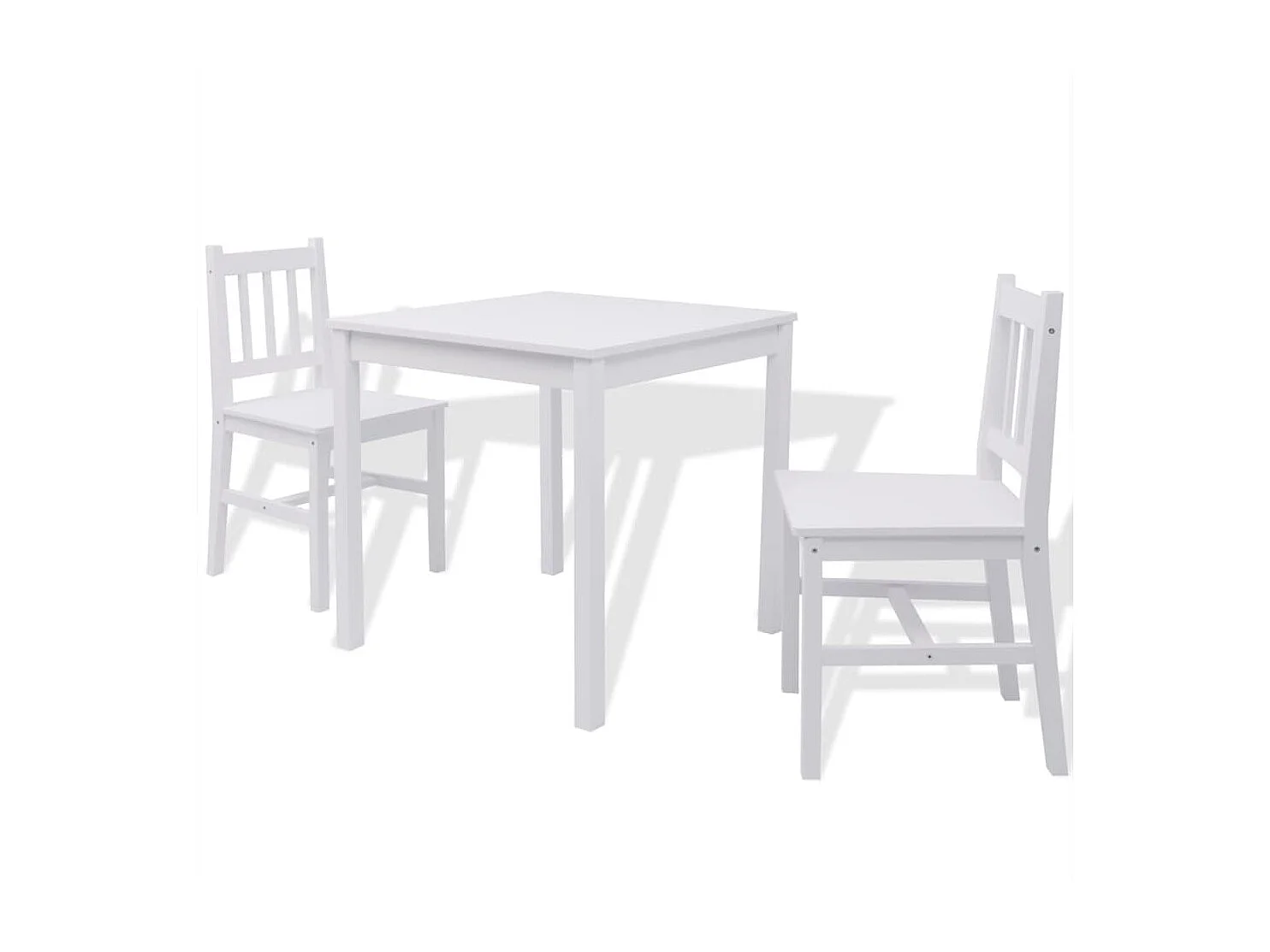 Ensemble de salle à manger 3 pcs Pinède Blanc PLQ1672