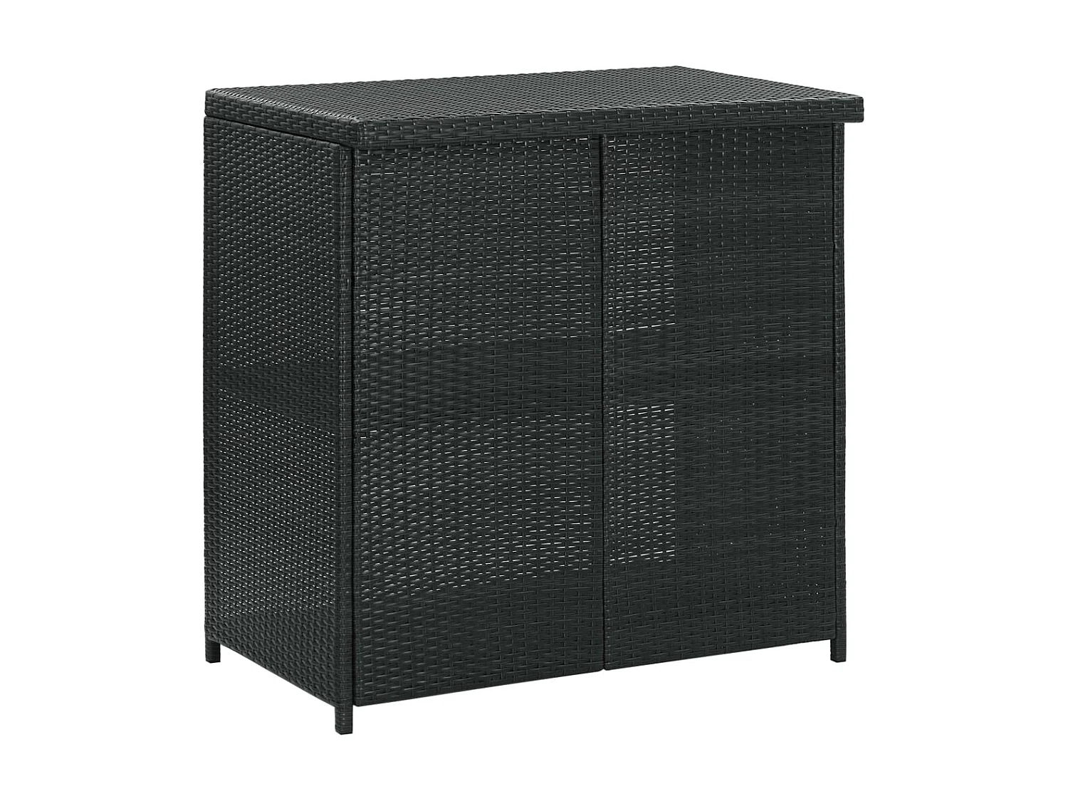Ensemble de bar 3 pcs Résine tressée Noir LCS3234