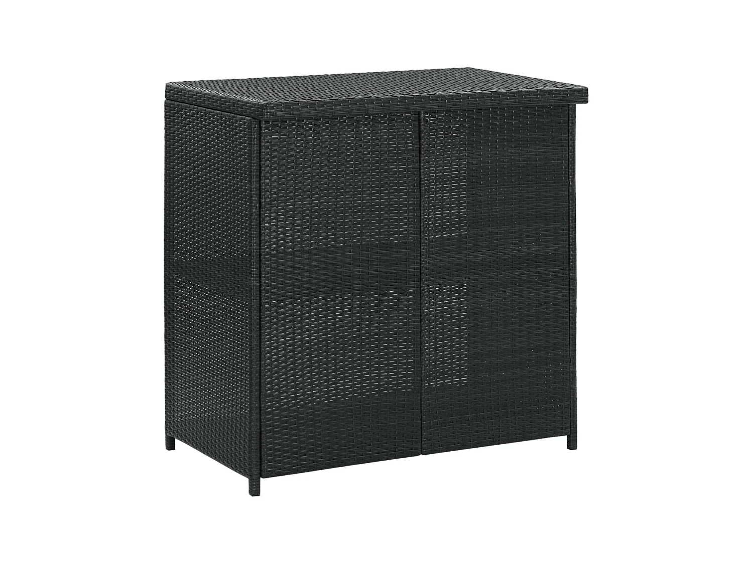 Ensemble de bar 3 pcs Résine tressée Noir LCS3234
