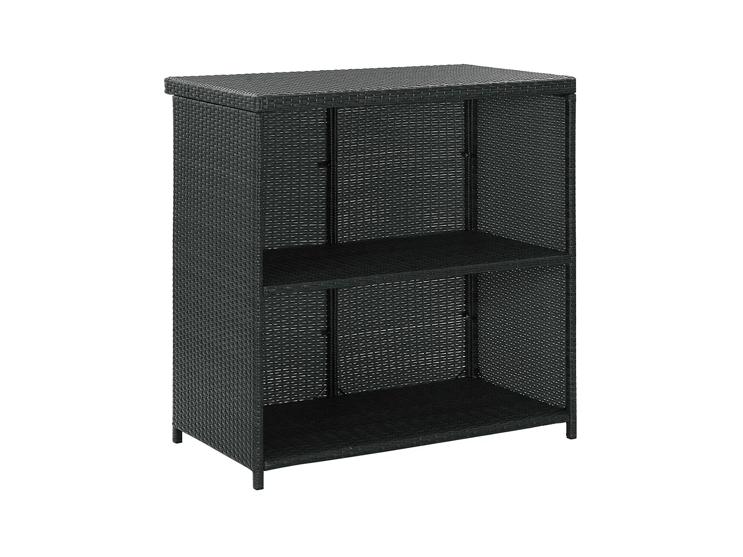 Ensemble de bar 3 pcs Résine tressée Noir LCS3234