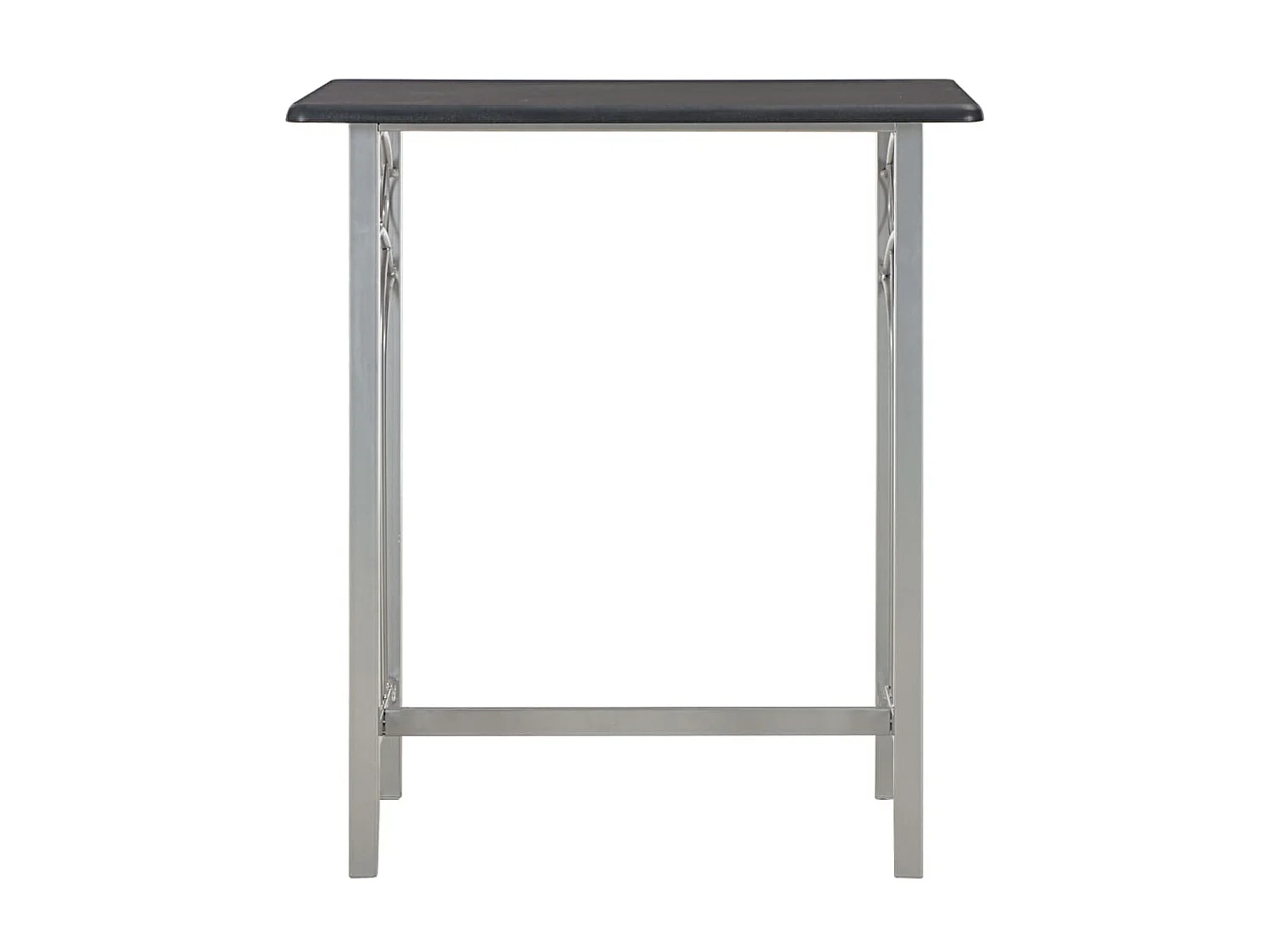 Ensemble de bar 3 pcs Bois et acier Noir LCS7540