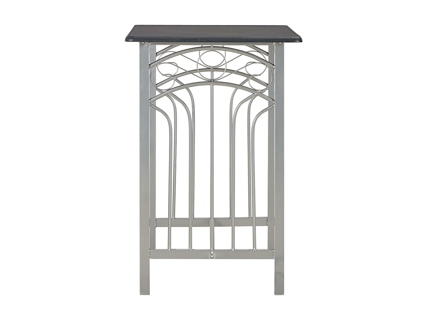 Ensemble de bar 3 pcs Bois et acier Noir LCS7540