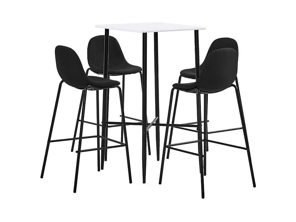 Ensemble de bar 5 pcs Tissu Noir LCS9573