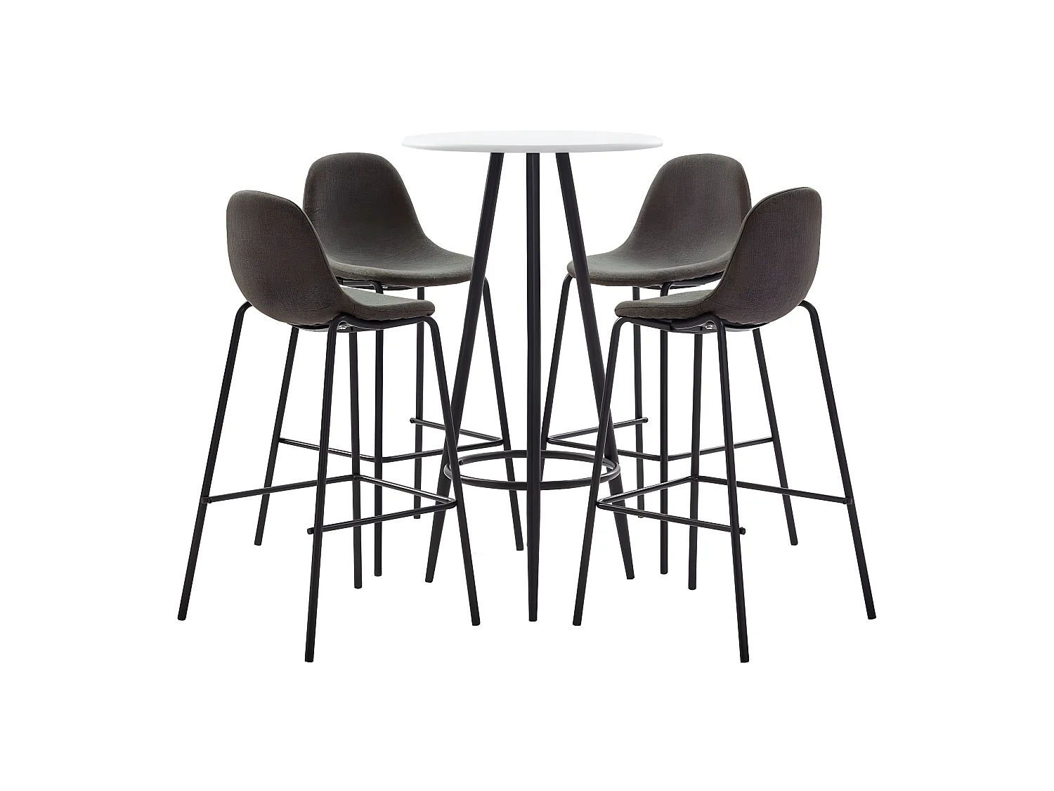 Ensemble de bar 5 pcs Tissu Gris foncé LCS7234