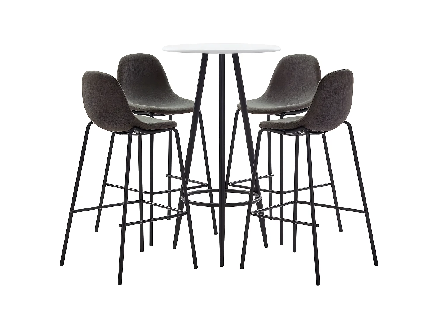 Ensemble de bar 5 pcs Tissu Gris foncé LCS7234