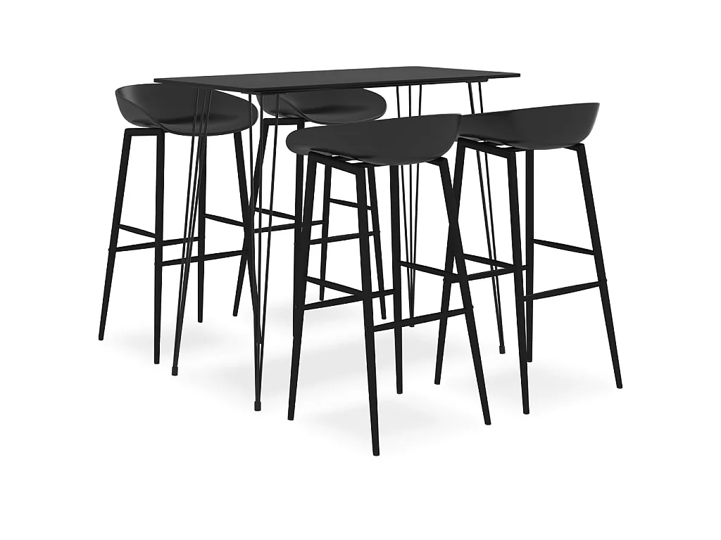 Ensemble de bar 5 pcs Noir LCS1610