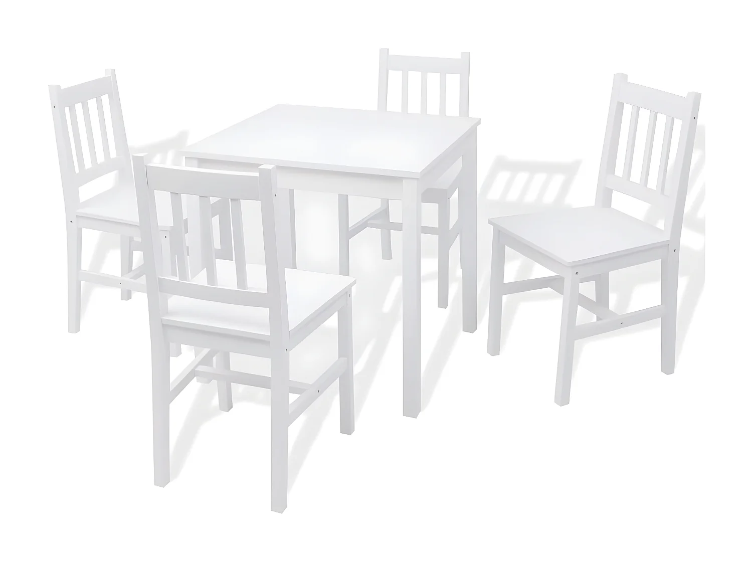 Ensemble de salle à manger 5 pcs Pinède Blanc PLQ1963