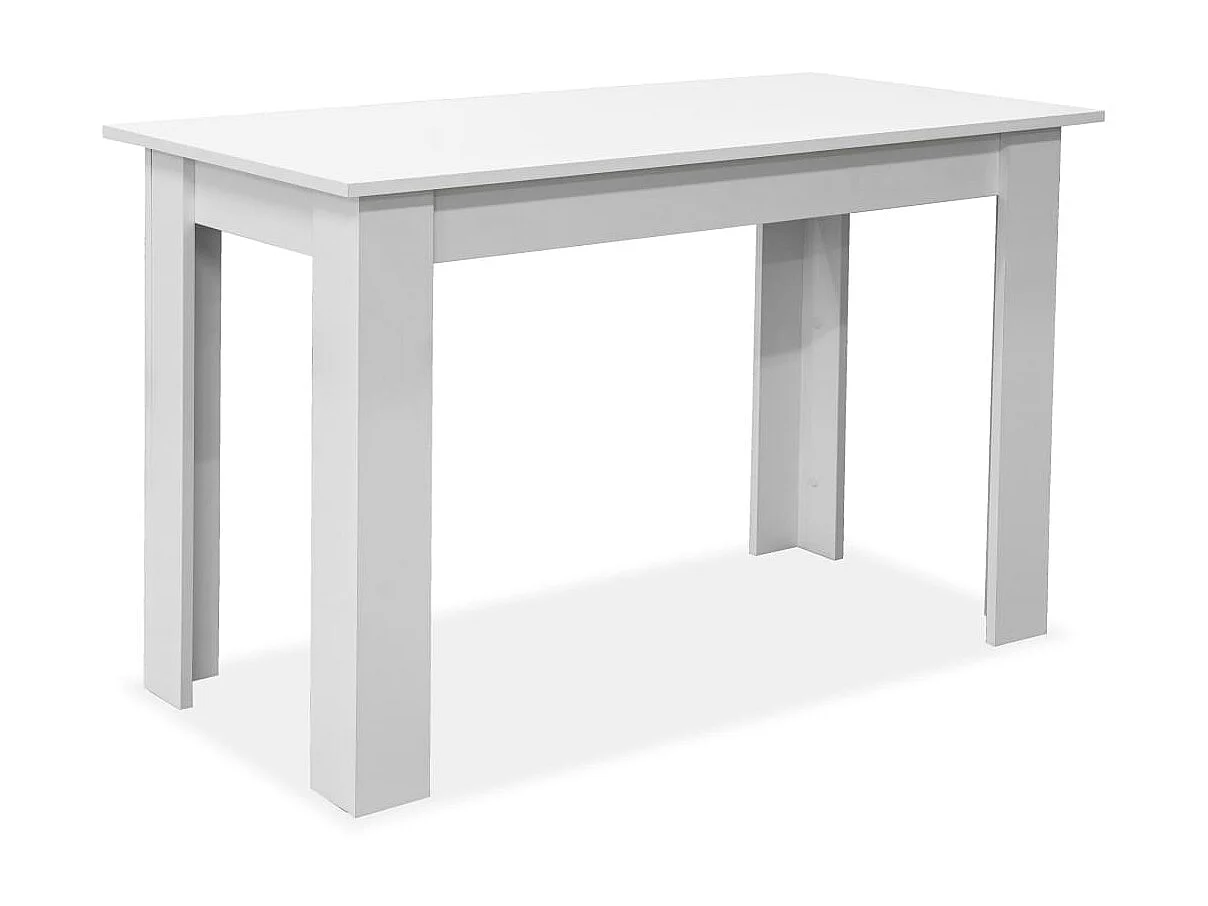 Mesa e bancos de jantar 3 pcs aglomerado branco PT398126