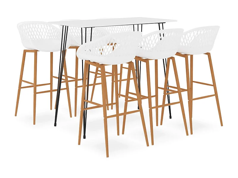 Ensemble de bar 7 pcs Blanc LCS3458