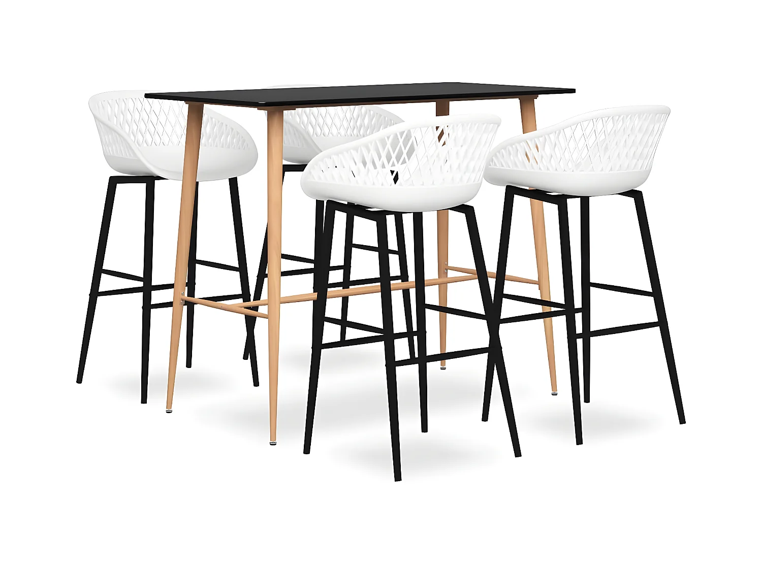 Ensemble de bar 5 pcs Noir et blanc LCS9694