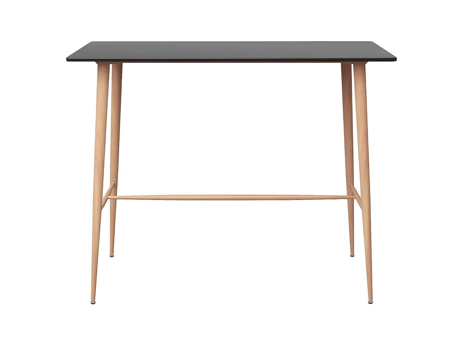 Mesa alta y taburetes de bar 5 piezas negro y blanco ES57938