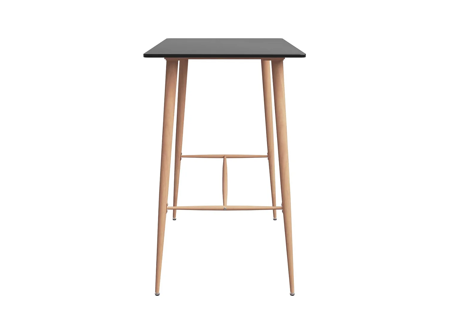 Mesa alta y taburetes de bar 5 piezas negro y blanco ES57938